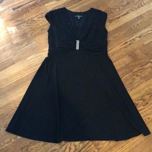 R&M Richards Petite black dress w/ Rhinestones